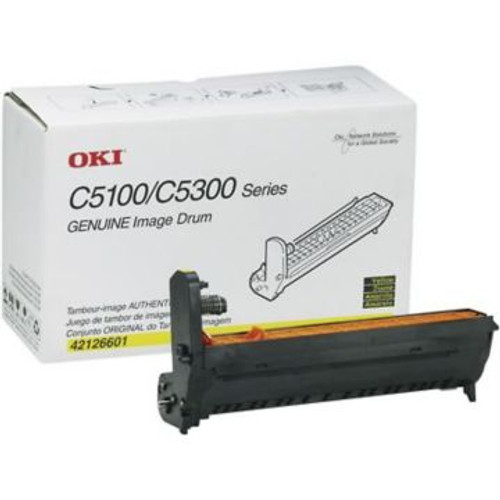 Original OKI 42126601 Image Drum for C5100, C5300 Printers Yellow Original OKI 42126601 Image Drum for C5100, C5300 Printers Yellow