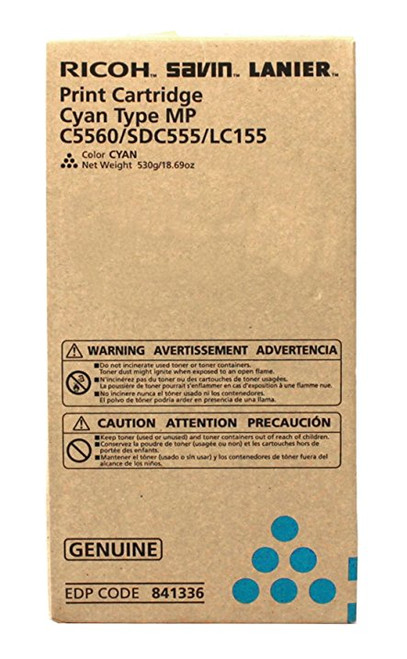 Original Ricoh C5560/SDC555/LC155 Cyan High-Yield Toner Cartridge 841336