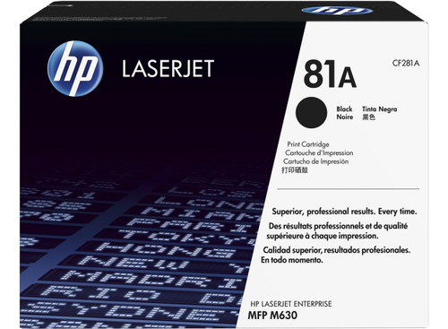 Original HP 81A CF281A Black LaserJet Toner Cartridge