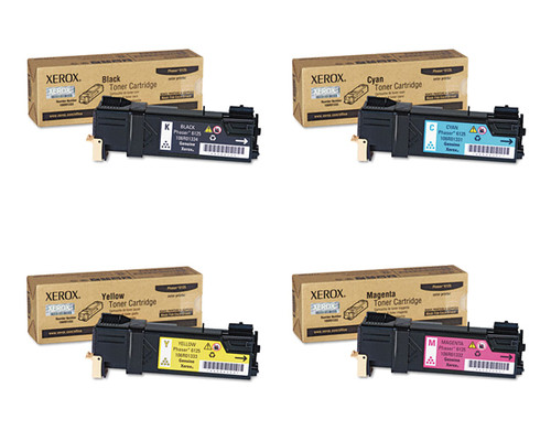 Original Xerox Phaser 6125N Set Black Cyan Magenta Yellow Toner Cartridge 4-Pack 106R01331 106R01332 106R01333 106R01334 Original Xerox Phaser 6125N Set Black Cyan Magenta Yellow Toner Cartridge 4-Pack 106R01331 106R01332 106R01333 106R01334