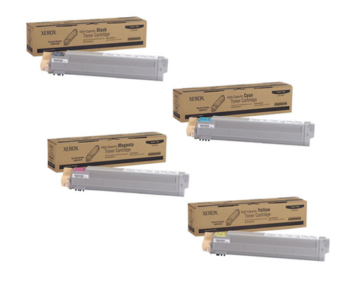 Original Xerox Phaser 7400 Set Black Cyan Magenta Yellow High-Capacity Toner Cartridge 4-Pack 106R01077 106R01078 106R01079 106R01080 Original Xerox Phaser 7400 Set Black Cyan Magenta Yellow High-Capacity Toner Cartridge 4-Pack 106R01077 106R01078 106R01079 106R01080