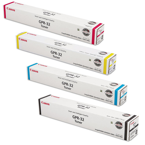 Original Canon GPR-32 Black Cyan Magenta Yellow Toner Cartridge Set Original Canon GPR-32 Black Cyan Magenta Yellow Toner Cartridge Set