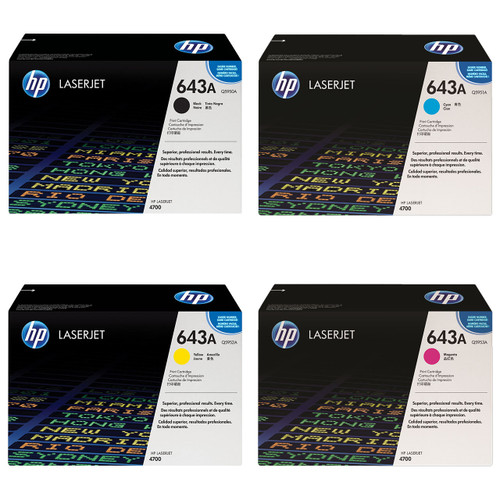 HP 643A Q5950A Q5951A Q5952A Q5953A HP 643A Q5950A Q5951A Q5952A Q5953A