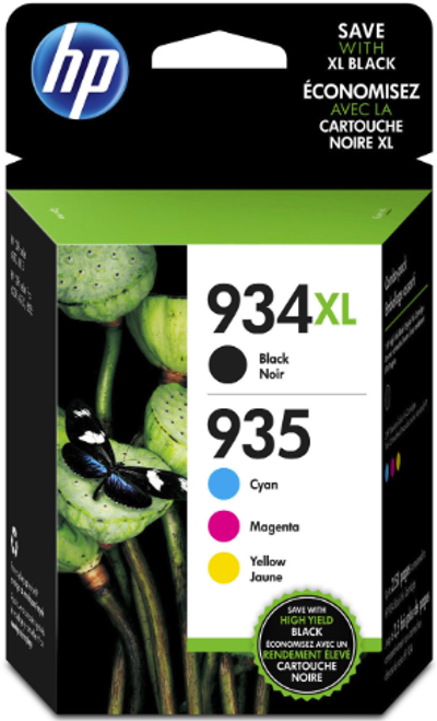 Original HP 934XL 935 N9H66FN #140 Black Cyan Magenta Yellow Ink Cartridge Multi-Pack 4-Pack C2P23AN C2P20AN C2P21AN C2P22AN Original HP 934XL 935 N9H66FN #140 Black Cyan Magenta Yellow Ink Cartridge Multi-Pack 4-Pack C2P23AN C2P20AN C2P21AN C2P22AN