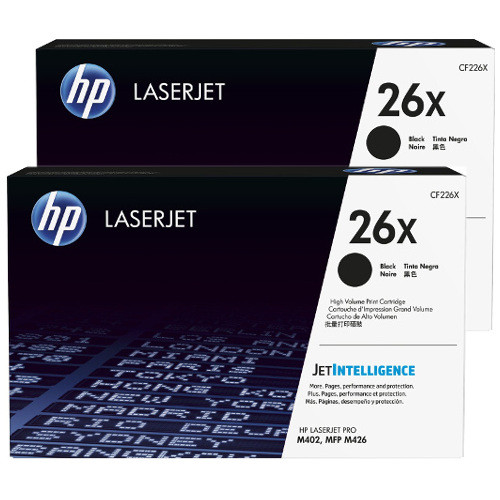 HP 26X CF226XD 2-Pack Black High-Yield Original LaserJet Toner Cartridge Dual-Pack