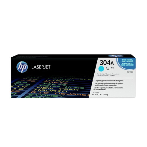 Original HP Cyan 304A CC531A LaserJet Toner Cartridge