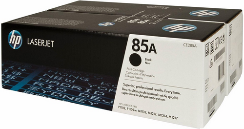 Original HP 85A CE285D Black LaserJet Toner Cartridges Dual Pack 2-Pack Original HP 85A CE285D Black LaserJet Toner Cartridges Dual Pack 2-Pack