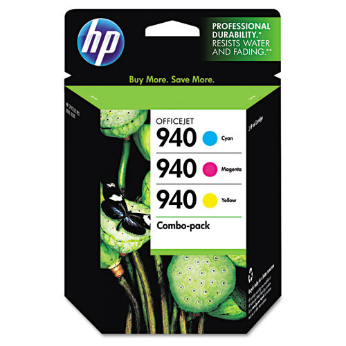 Original HP CN065FN 140 940 OJ 8500 Cyan Magenta Yellow 3-Pack