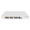 24 port Gigabit Ethernet router/switch with four 10Gbps SFP+ ports in 1U rackmount case, Dual Boot and PoE output, 500W


