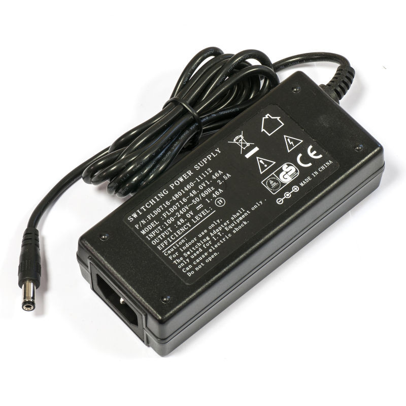 48V 1.46A Power Adapter + Power Plug