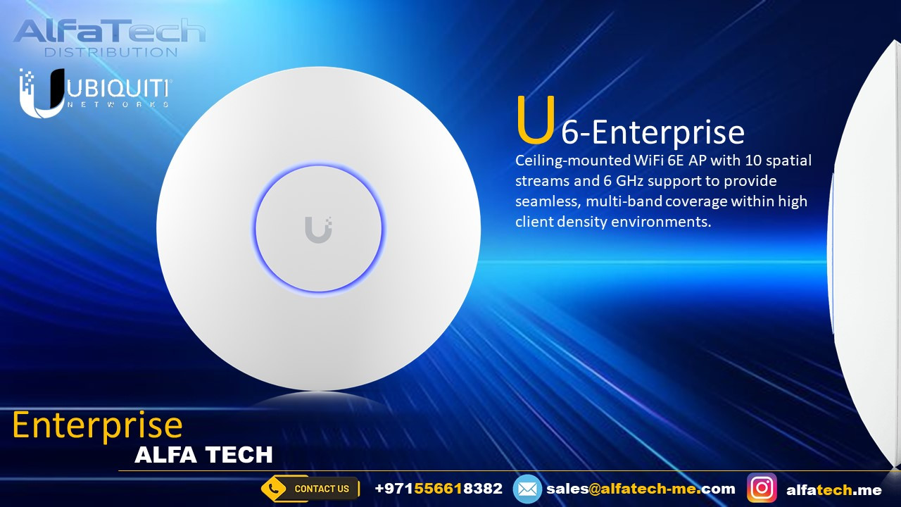 Ubiquiti UniFi U6-Enterprise – High-Capacity WiFi 6 Access Point for Enterprise Networks
