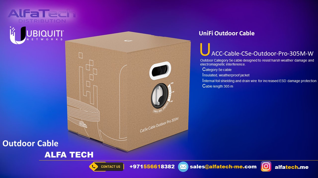 UACC Cat5e Outdoor Pro Cable – 305M White