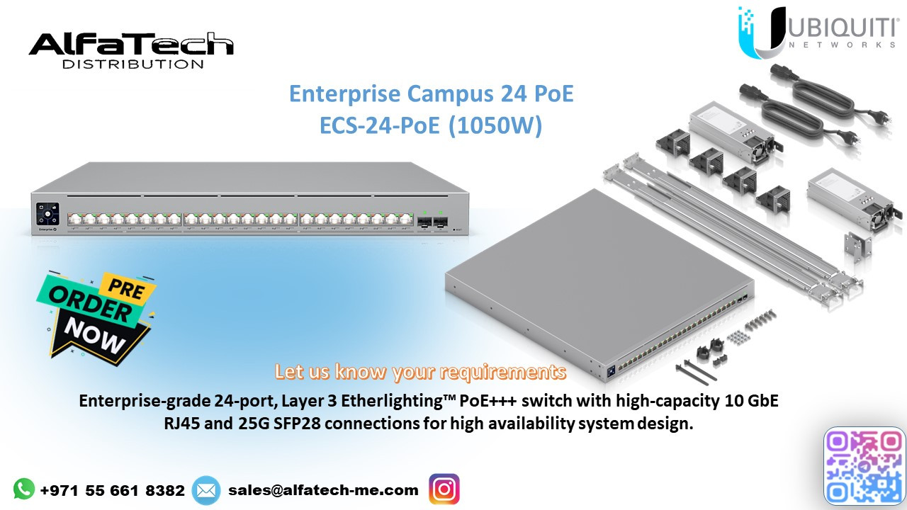 Ubiquiti ECS-24-PoE: Power and Performance in a Managed Switch for Seamless Network Expansion