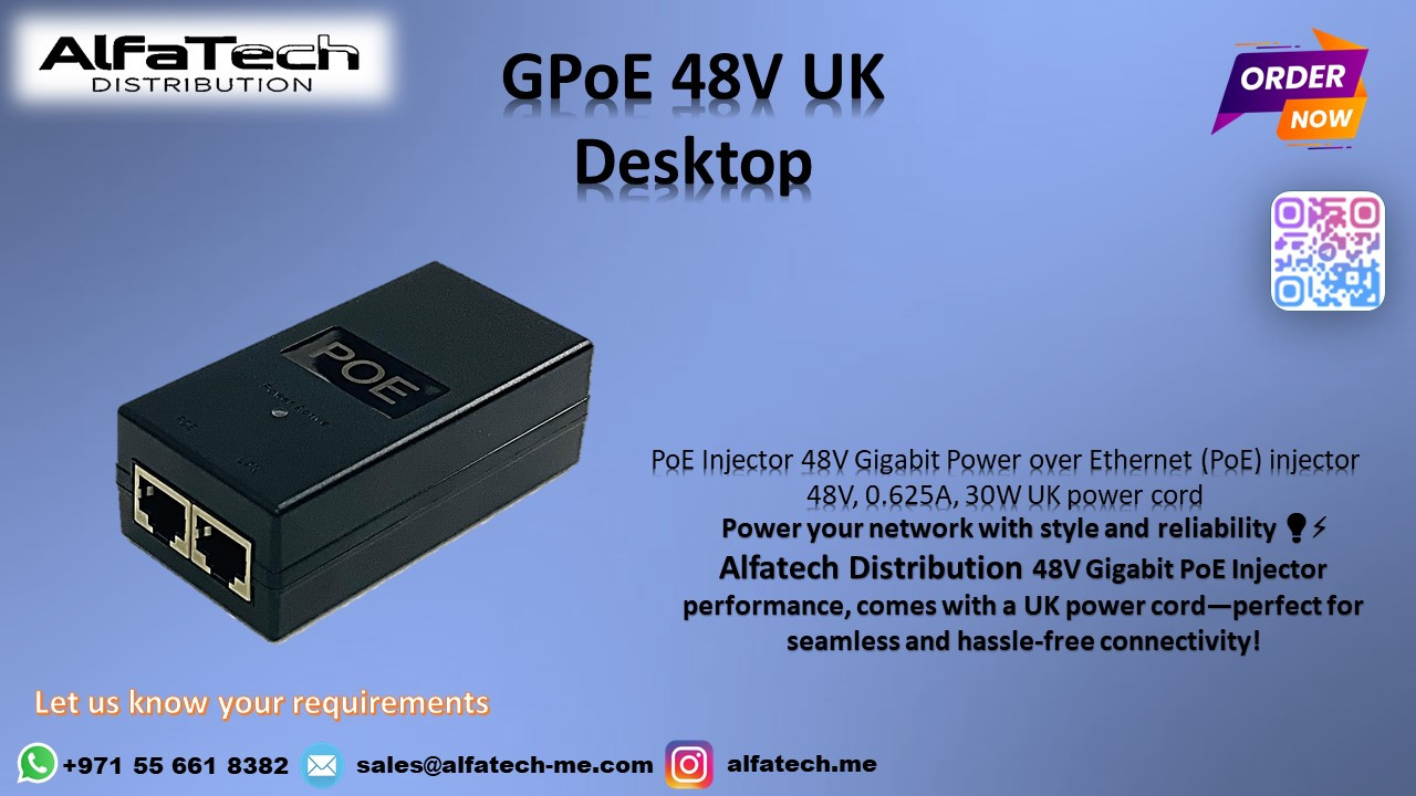 Reliable Power Solution with GPoE 48V UK Desktop