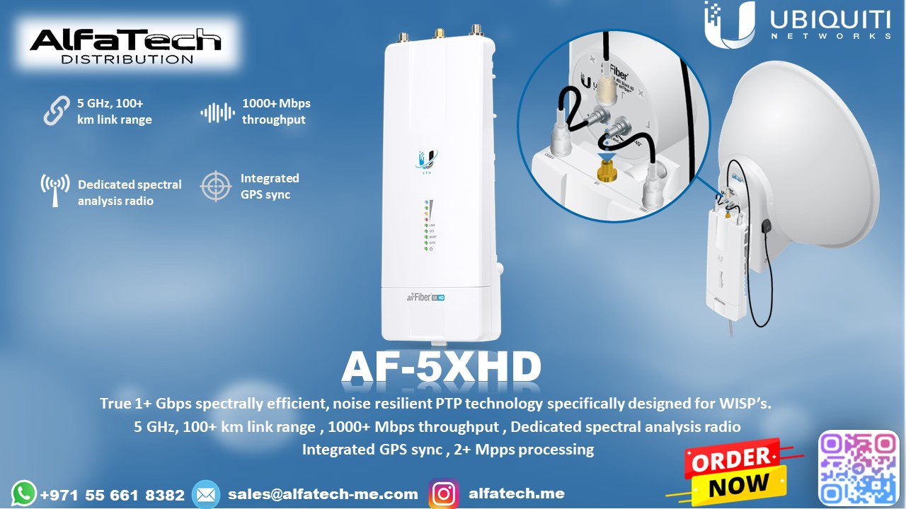 Ubiquiti AF-5XHD: High-Performance 5GHz Carrier Backhaul Radio for Ultra-Reliable Links