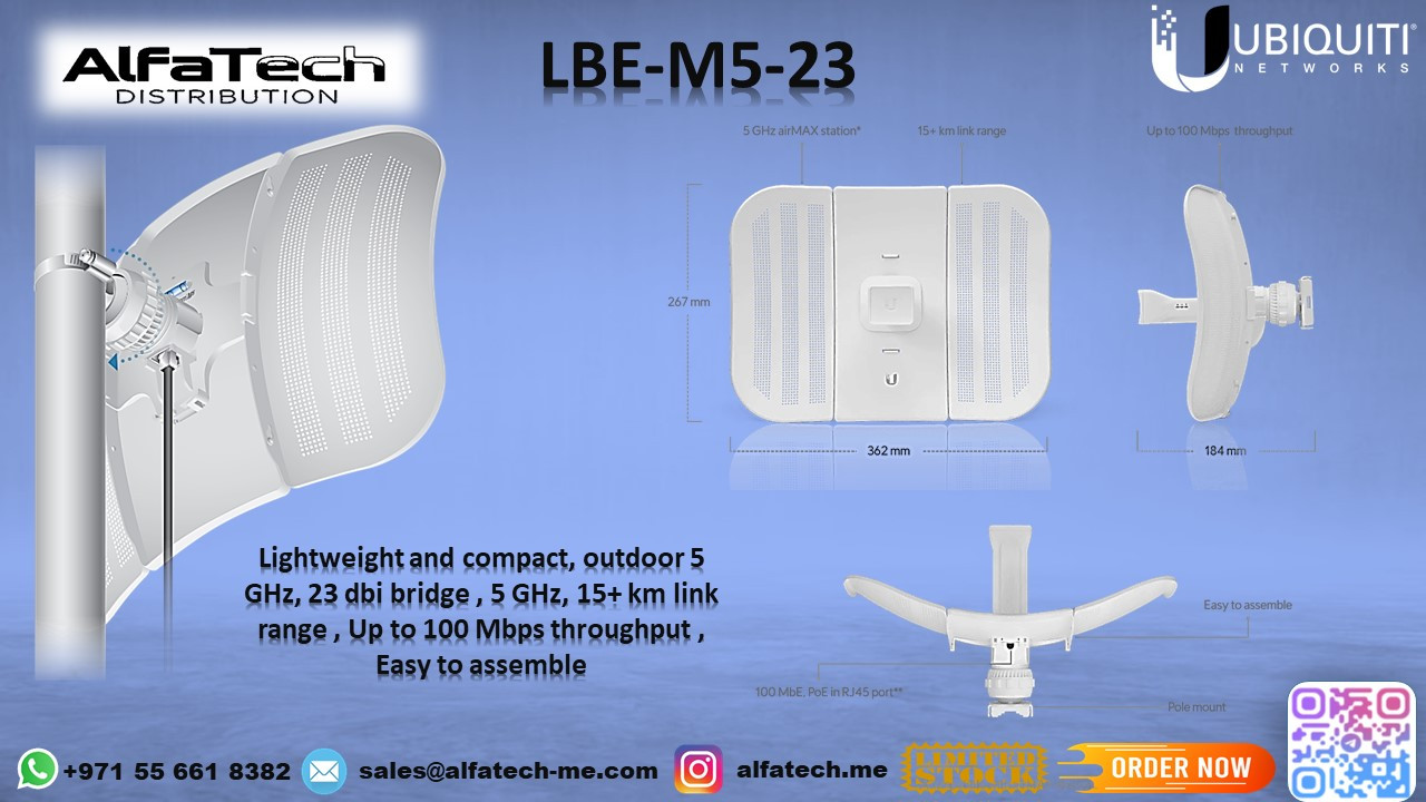 Reliable Long-Range Wireless Connectivity with Ubiquiti LiteBeam M5-23