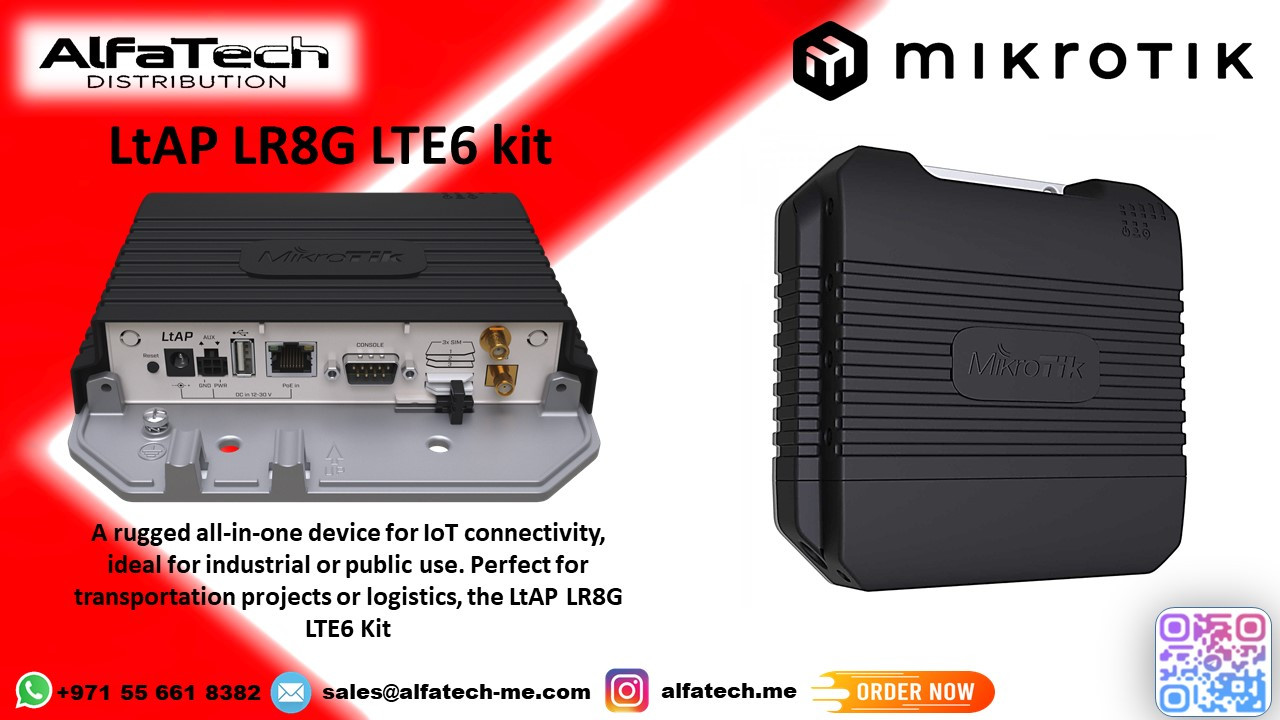 MikroTik LtAP LR8G LTE6 Kit: Rugged LTE & LoRaWAN Gateway for Remote Connectivity