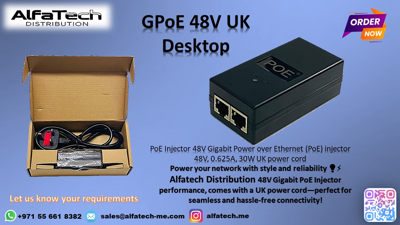 PoE 48V UK Desktop: Reliable Power Solution for Network Devices