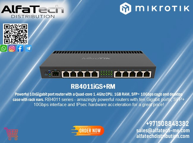 High-Performance Networking with MikroTik RB4011iGS+RM
