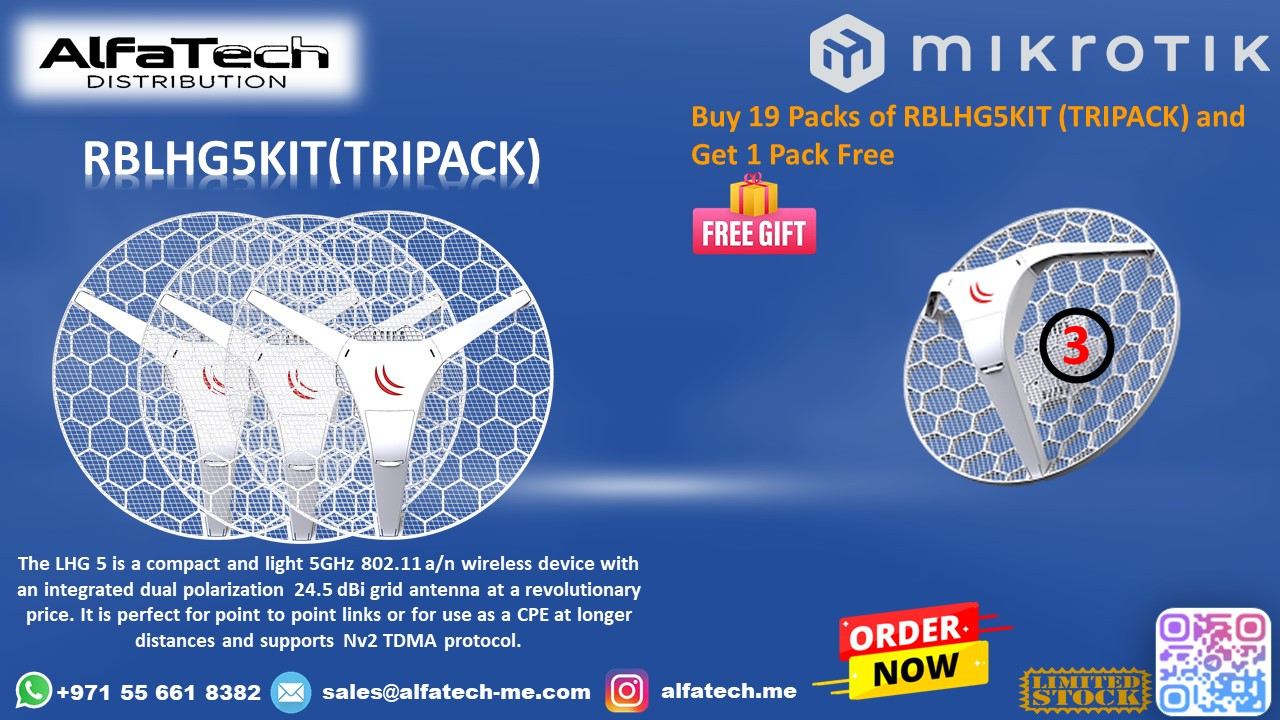 Reliable Long-Distance Wireless Connectivity with RBLHG5KIT (TRIPACK)