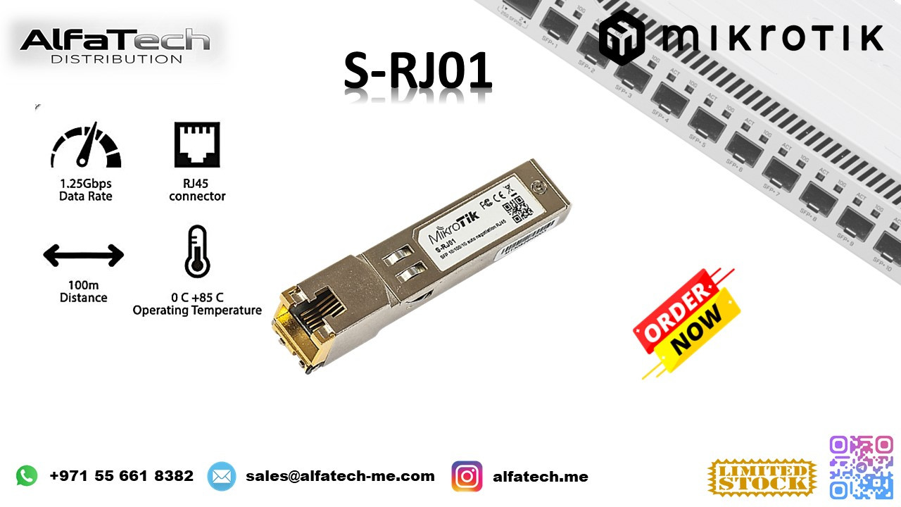MikroTik S-RJ01: High-Quality RJ45 SFP Module for Gigabit Ethernet Connectivity