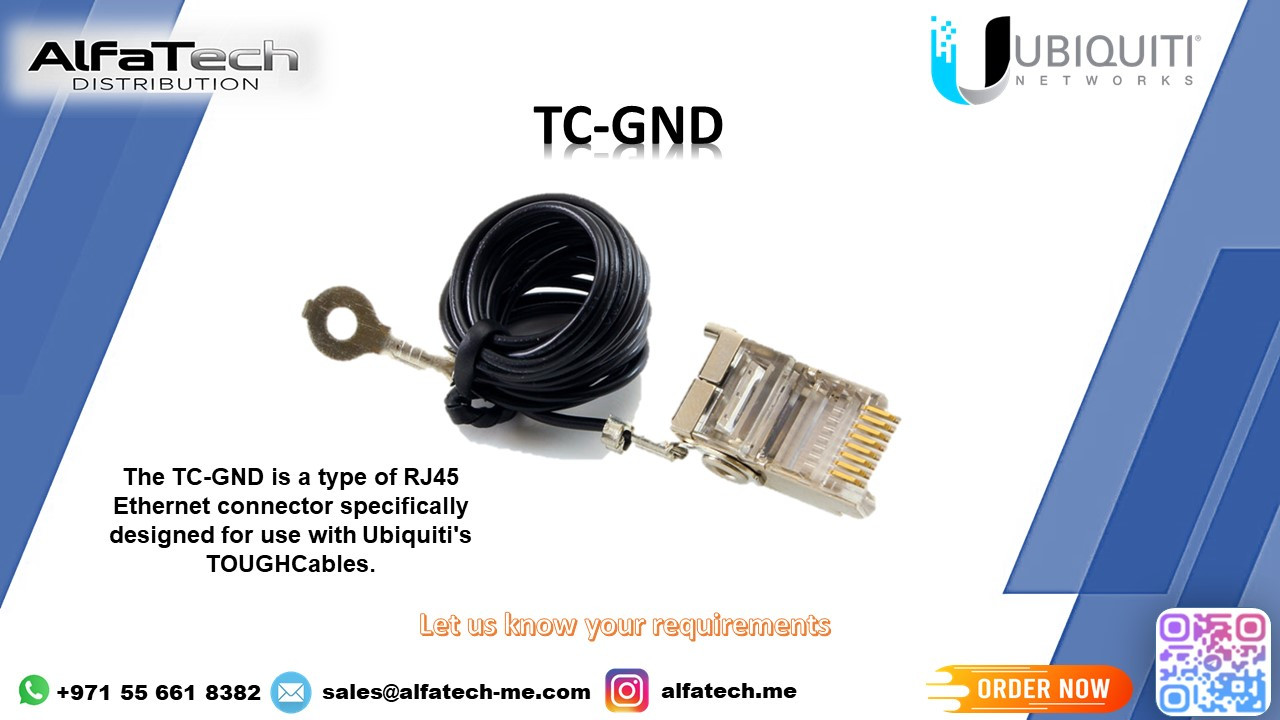Ubiquiti TC-GND: Shielded Ethernet Cable with Grounding for Enhanced Protection and Performance