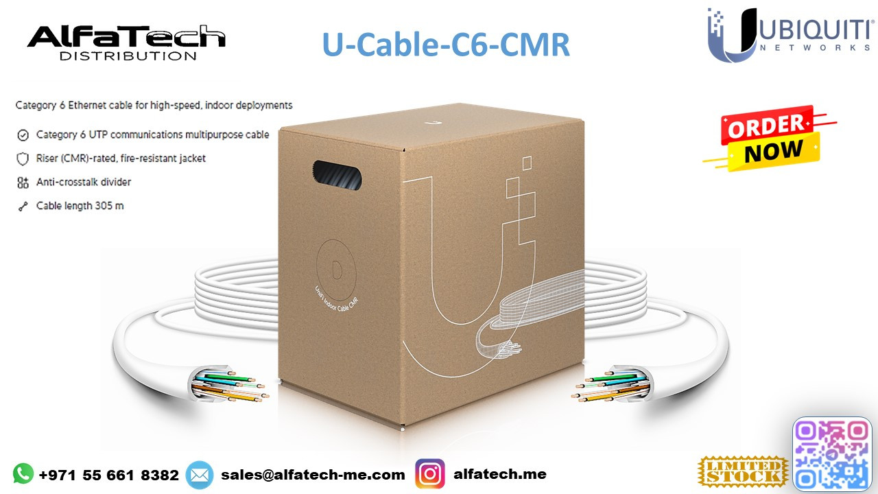 Ubiquiti U-Cable-C6-CMR: High-Performance Cat6 Ethernet Cable for Reliable Networking