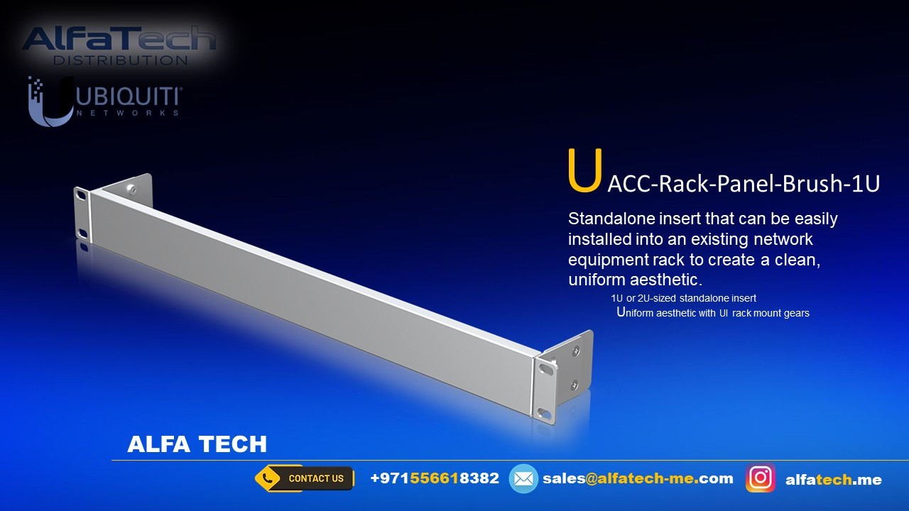 UACC-Rack-Panel-Brush-1U – Professional Cable Management Brush Panel for Network Racks