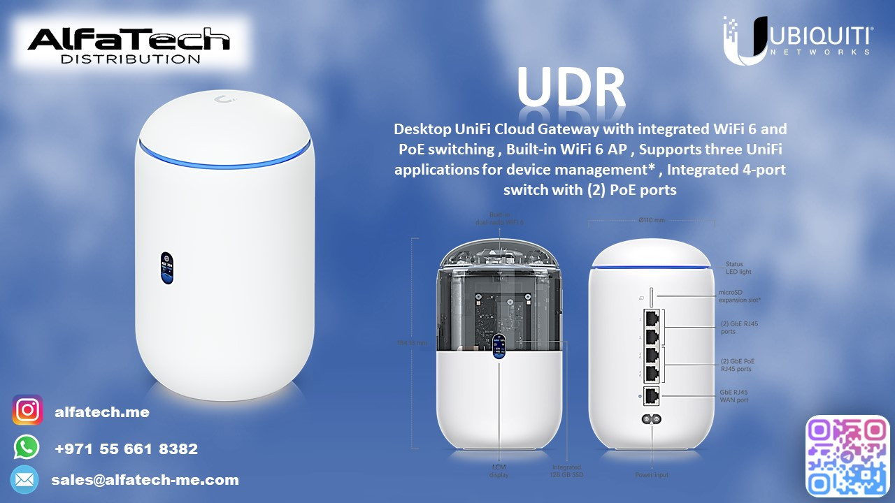 Ubiquiti Dream Router (UDR): All-in-One Wi-Fi 6 Router with Advanced Networking Features