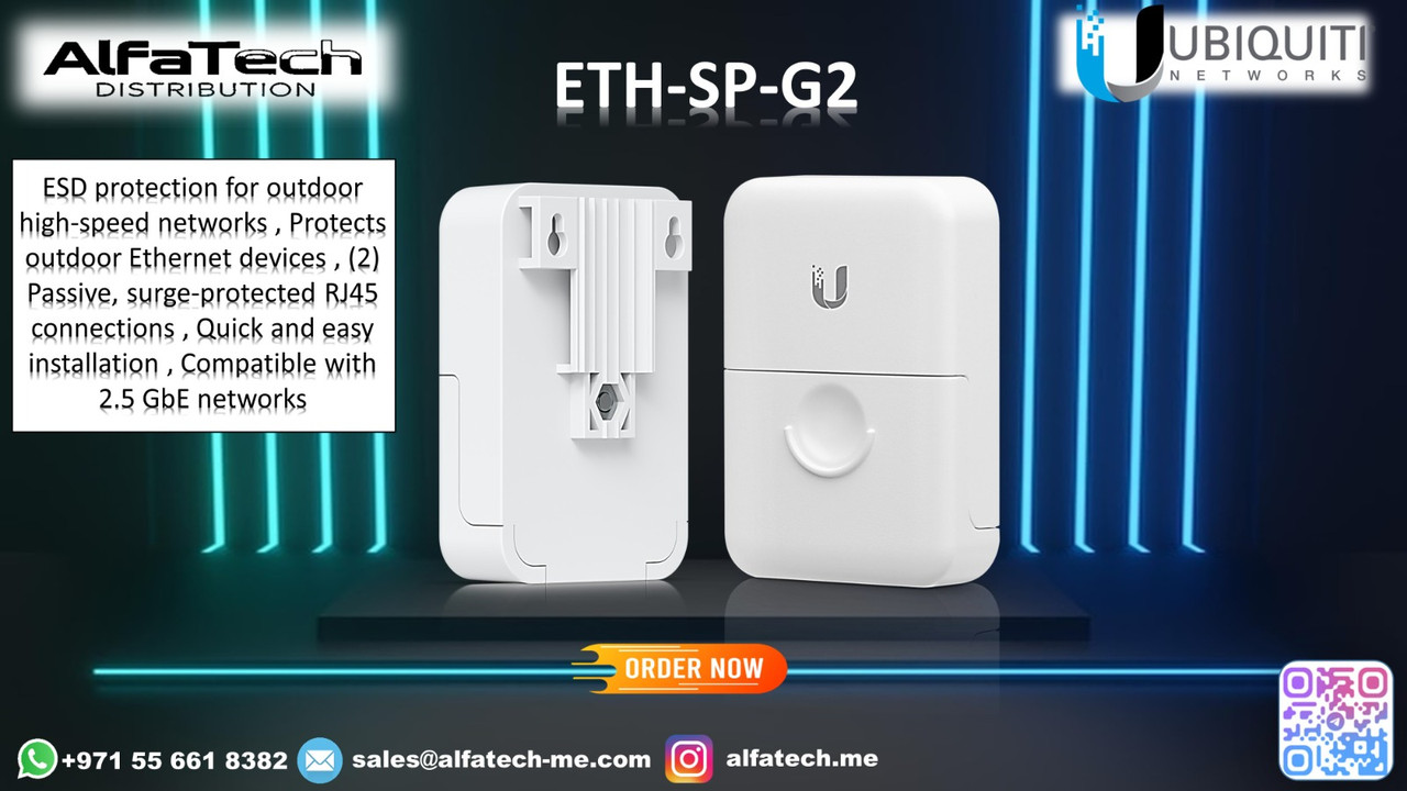 Ubiquiti ETH-SP-G2: Gigabit Ethernet Surge Protector for Enhanced Network Safety