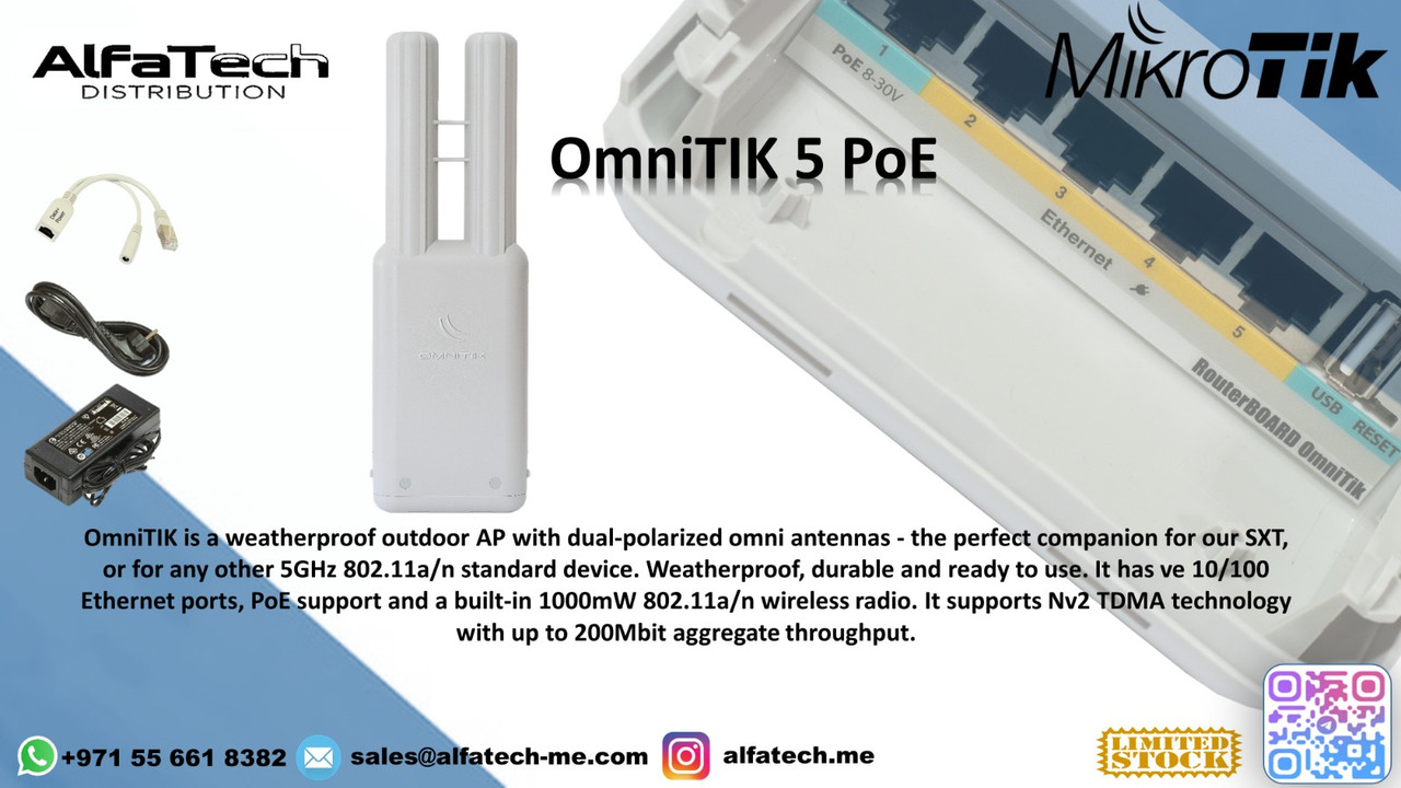 MikroTik RBOMNITIKUPA-5HnD: Rugged Outdoor 5GHz Omni Wireless Access Point