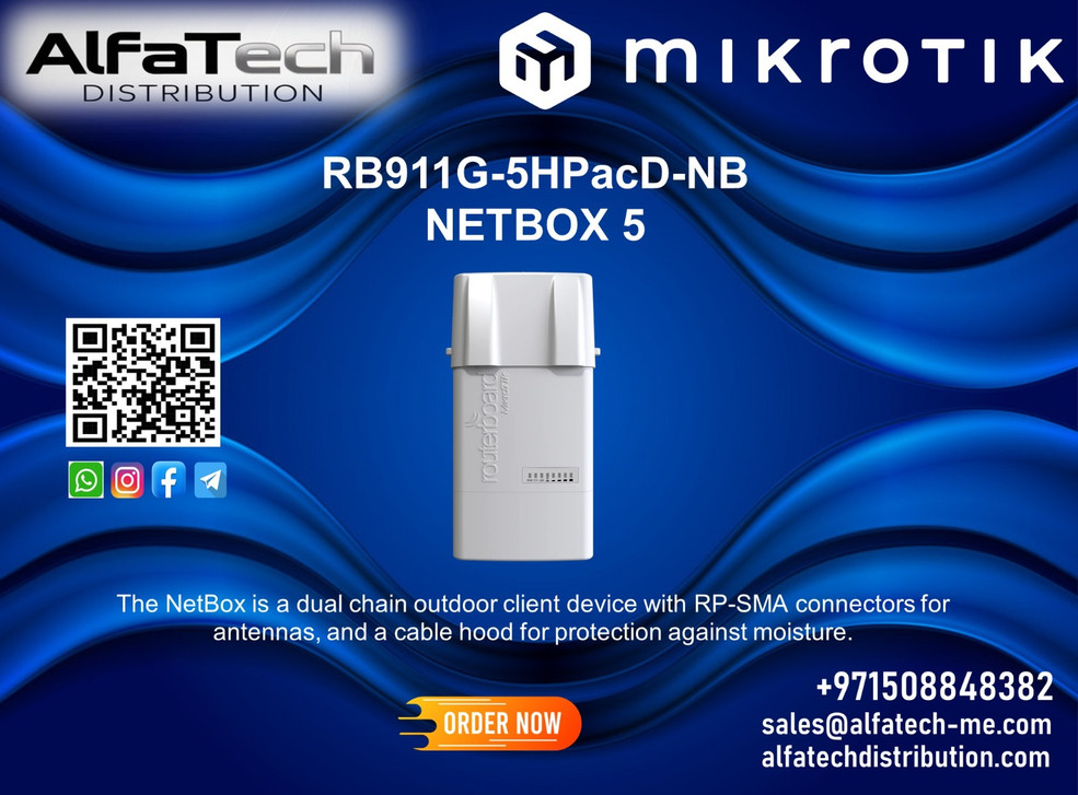 MikroTik NetBox 5: Weatherproof 5GHz Wireless Device for High-Speed Outdoor Links
