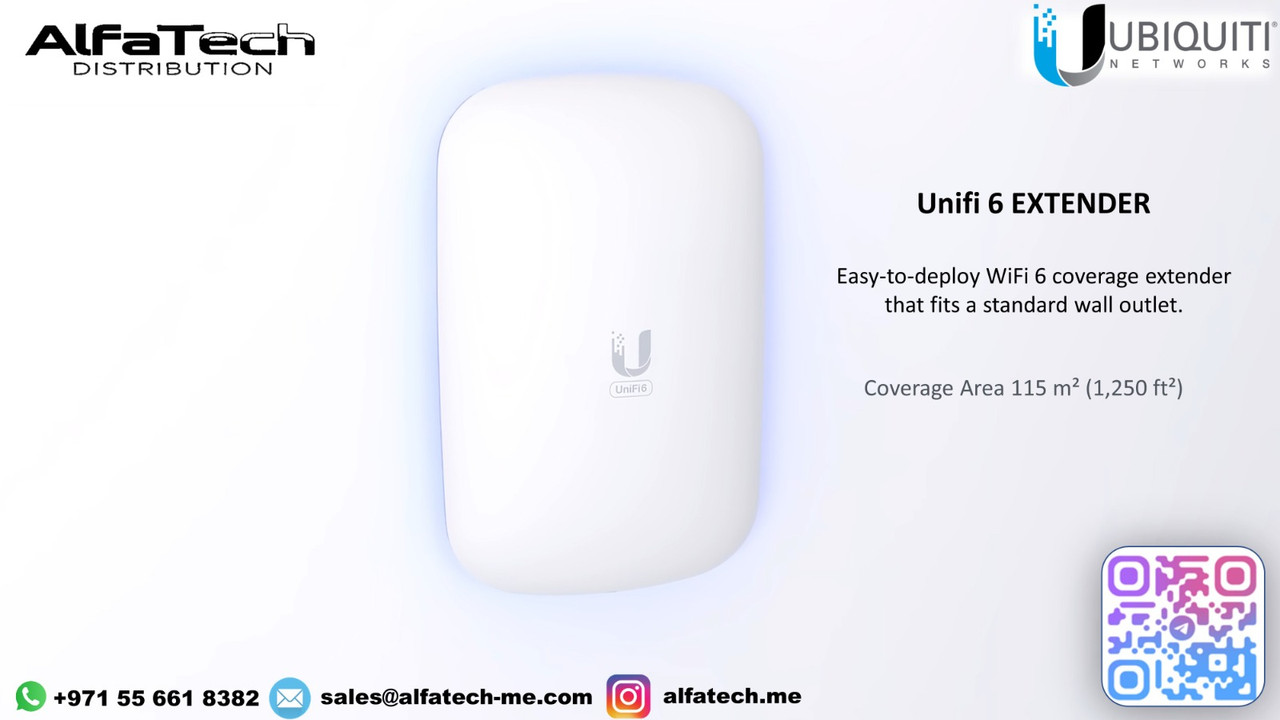 Ubiquiti U6 Extender: Plug-and-Play Wi-Fi 6 Coverage Expansion for Seamless Connectivity