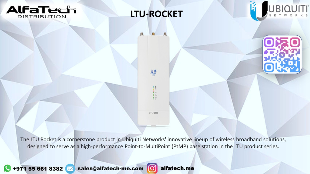 Ubiquiti LTU-Rocket: High-Performance LTU Base Station for Scalable Point-to-Multipoint Networks