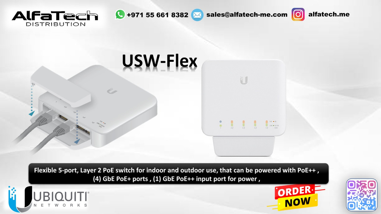 Ubiquiti USW-Flex: Compact and Versatile PoE Switch for Outdoor and Indoor Use