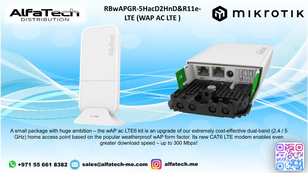 MikroTik wAP ac LTE: Dual-Band Wireless Router with Integrated LTE Modem