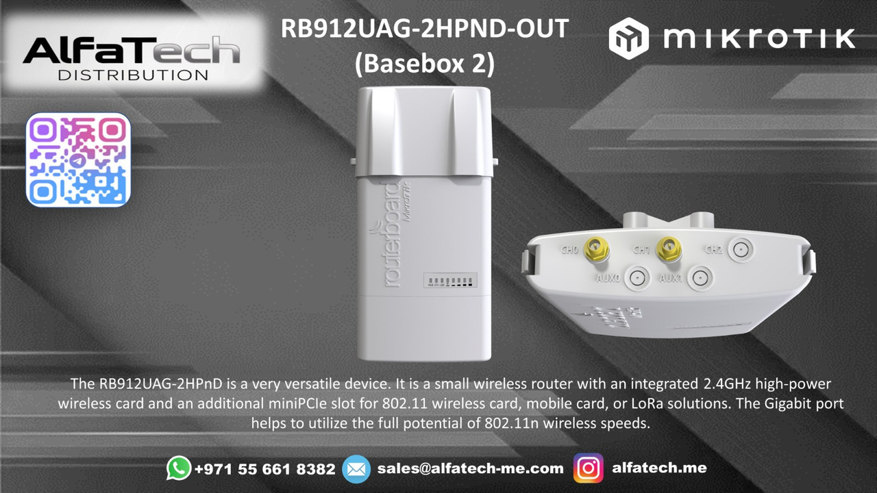 MikroTik RB912UAG-2HPND-OUT: High-Power Dual-Band Outdoor Wireless Router