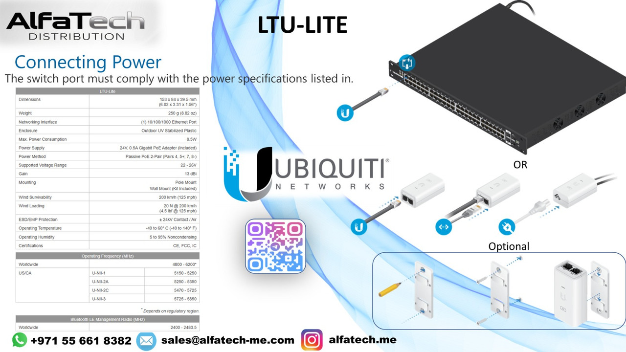 TU-Lite Power Connection & Specifications