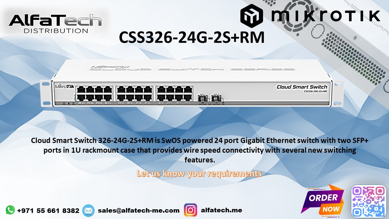 Transforming Network Efficiency with MikroTik CSS326-24G-2S+RM