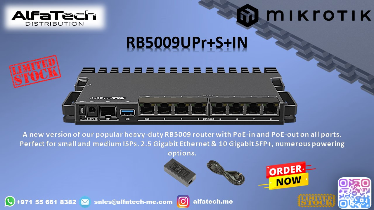 High-Performance Power and Networking with MikroTik RB5009UPr+S+IN
