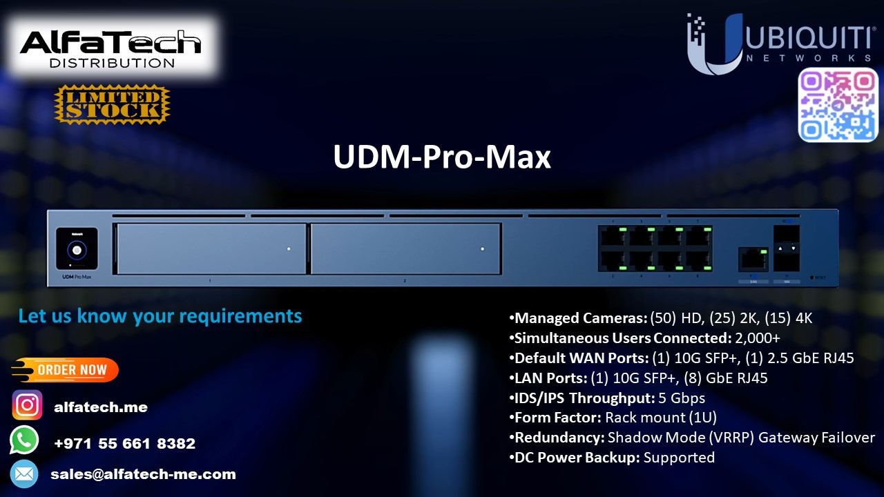 Ultimate Performance with UDM-Pro-Max – Designed for Demanding Networks