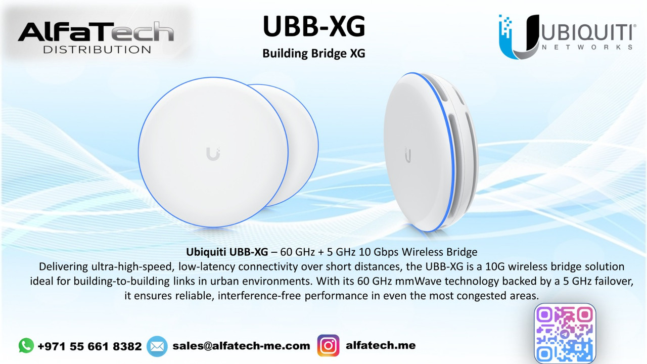10G Wireless Bridging for High-Density Urban Networks with UBB-XG