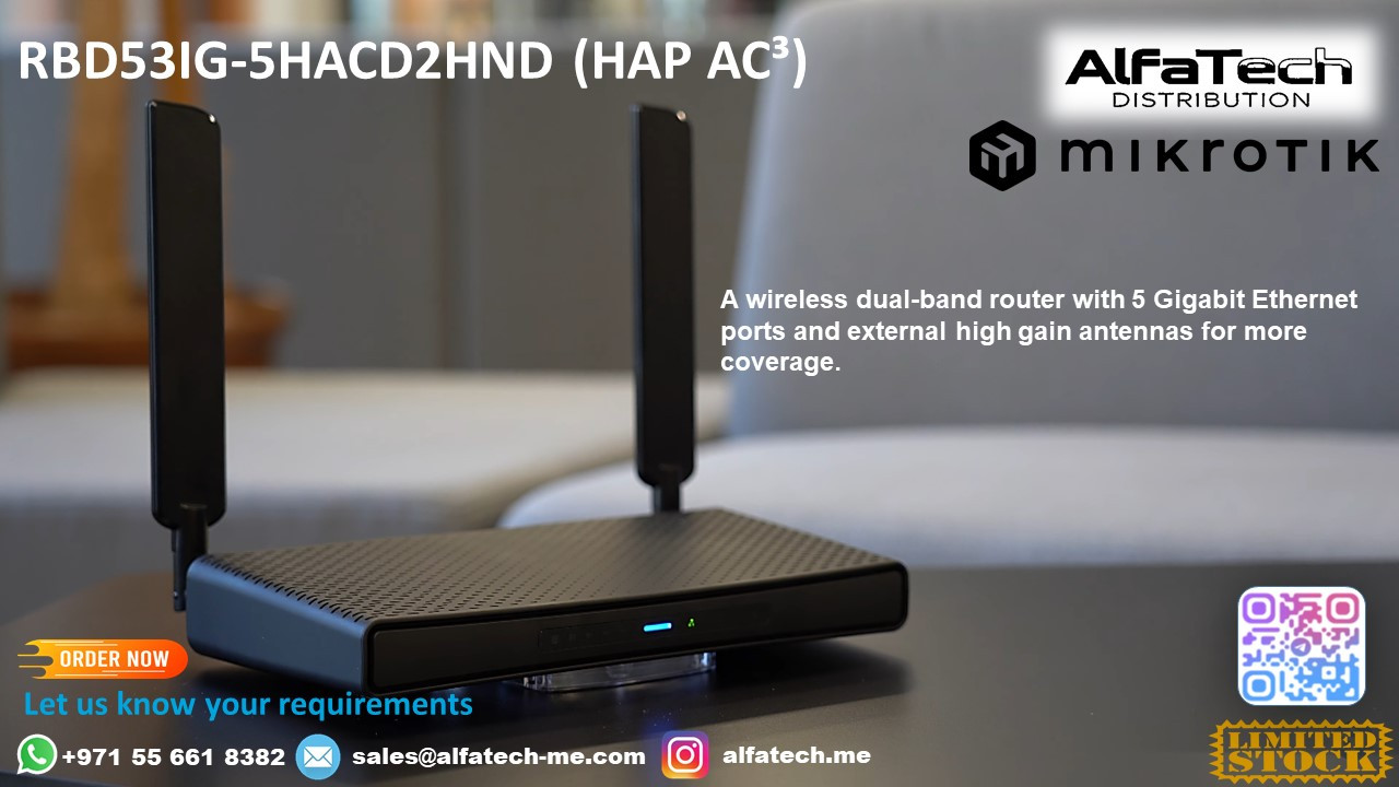 Reliable Wireless at Home & Office – MikroTik hAP ac³ (RBD53iG-5HacD2HnD)