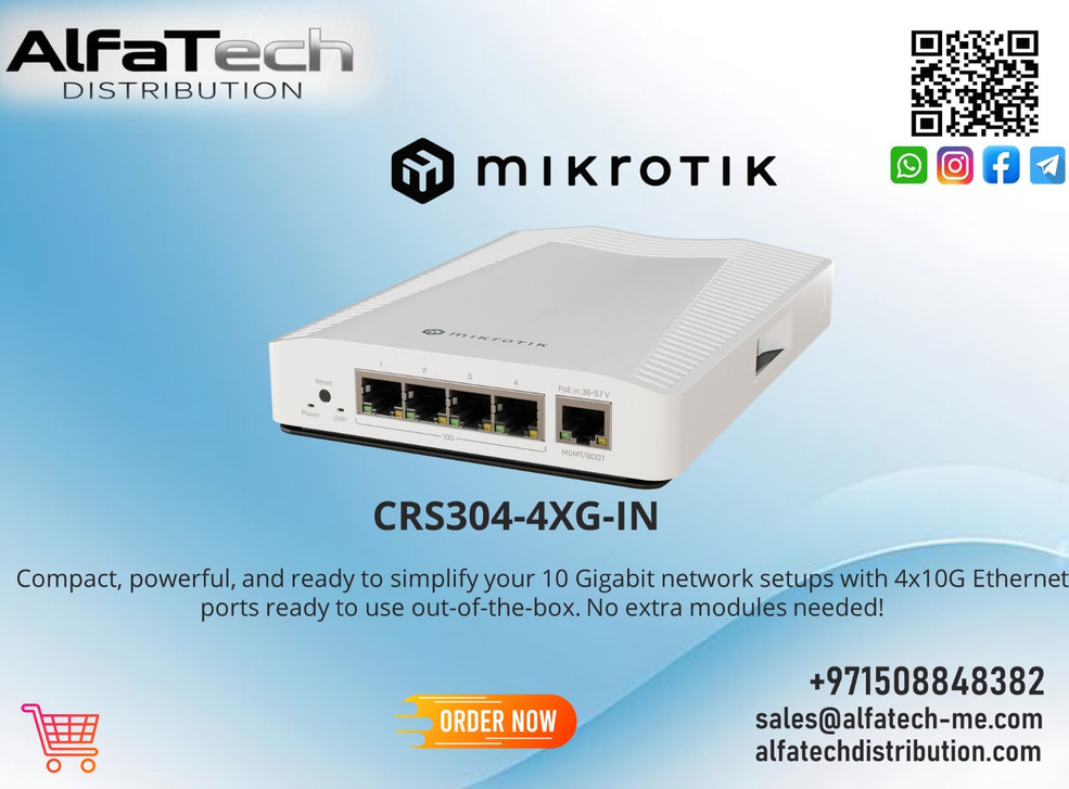 Here are a few story options based on the MikroTik CRS304-4XG-IN image, highlighting its 10 Gigabit