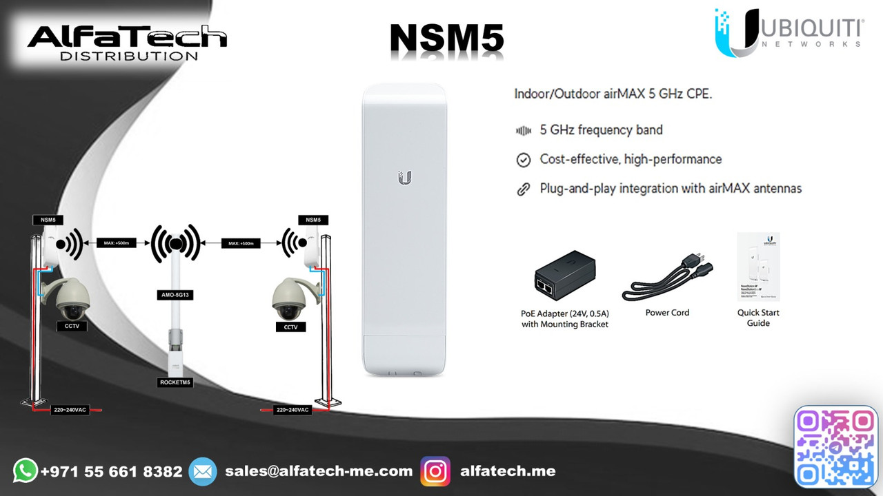Long-Range Surveillance Uplink with Ubiquiti NSM5
