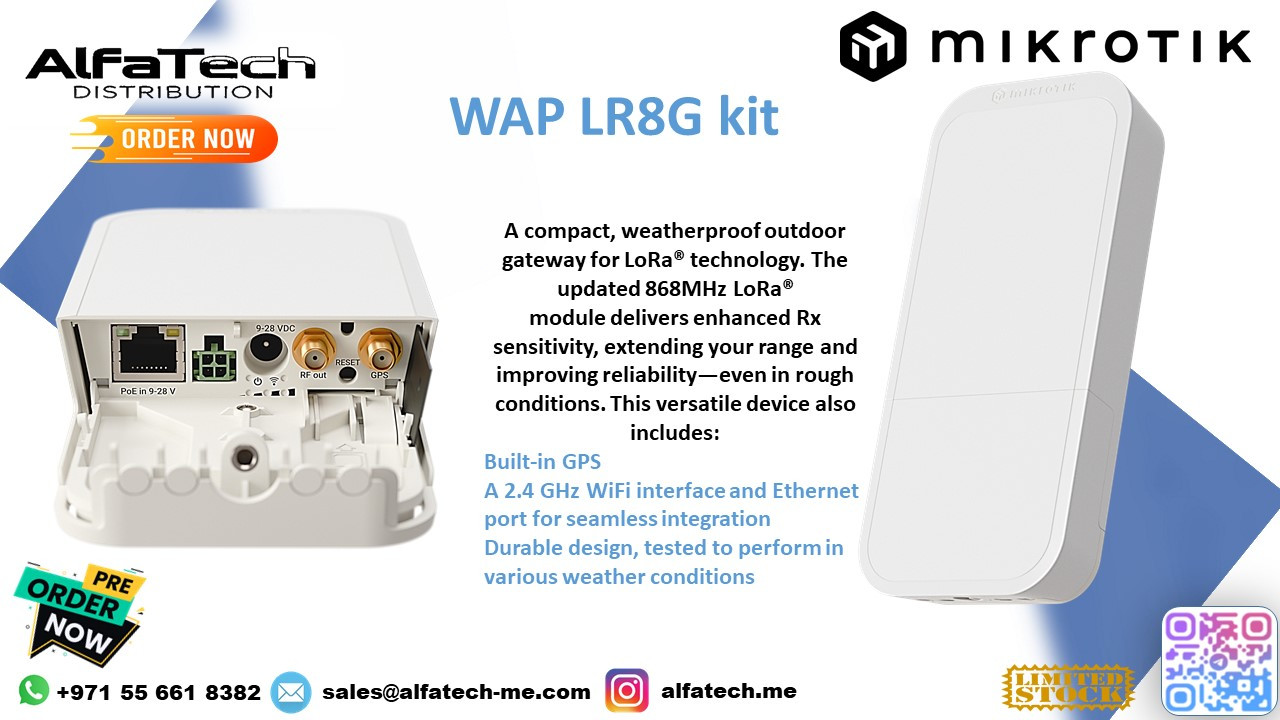Long-Range IoT Connectivity with MikroTik wAP LR8G Kit
