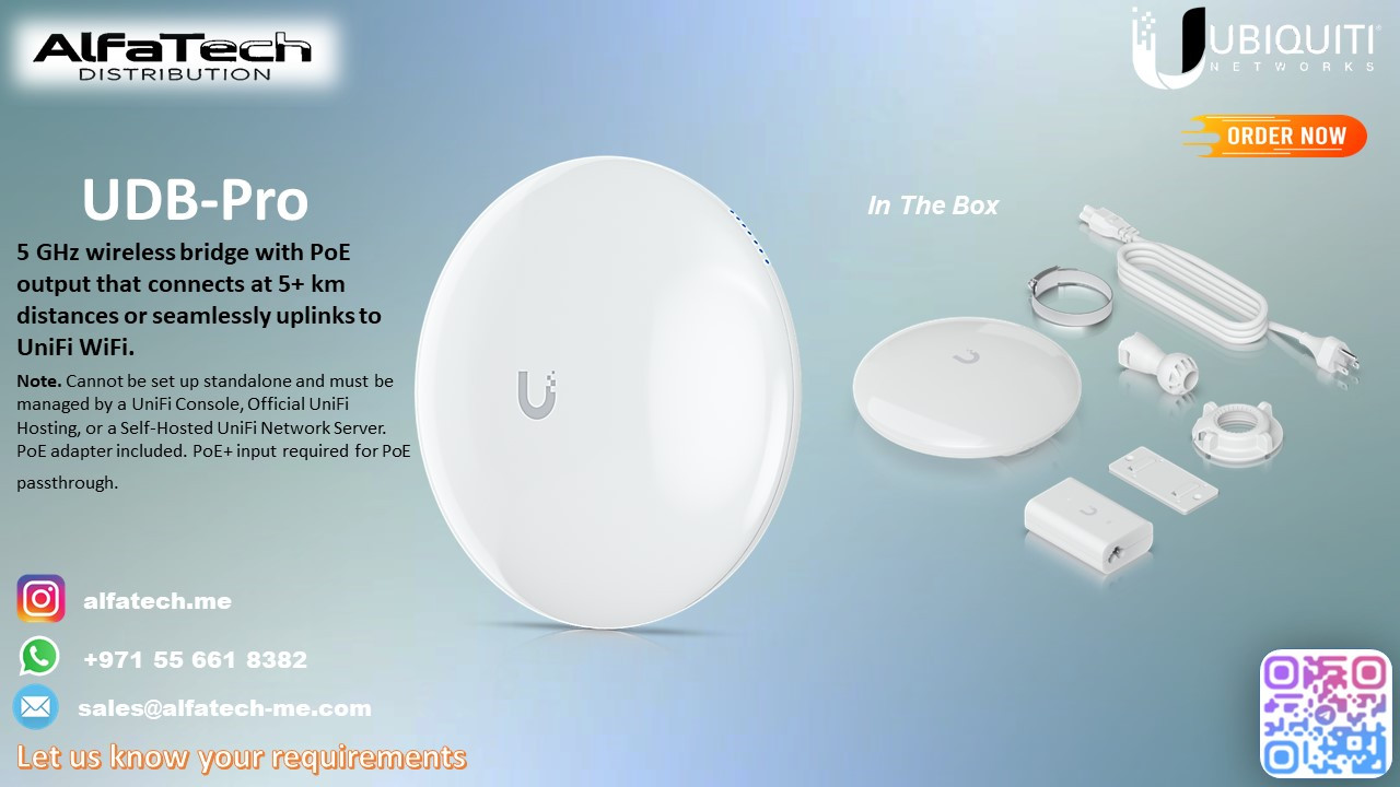 Ubiquiti Device Bridge Pro (UDB-Pro) – High-Performance 60 GHz + 5 GHz Wireless Bridge