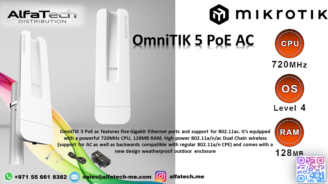Seamless Outdoor Wireless Connectivity with OmniTIK 5 PoE ac