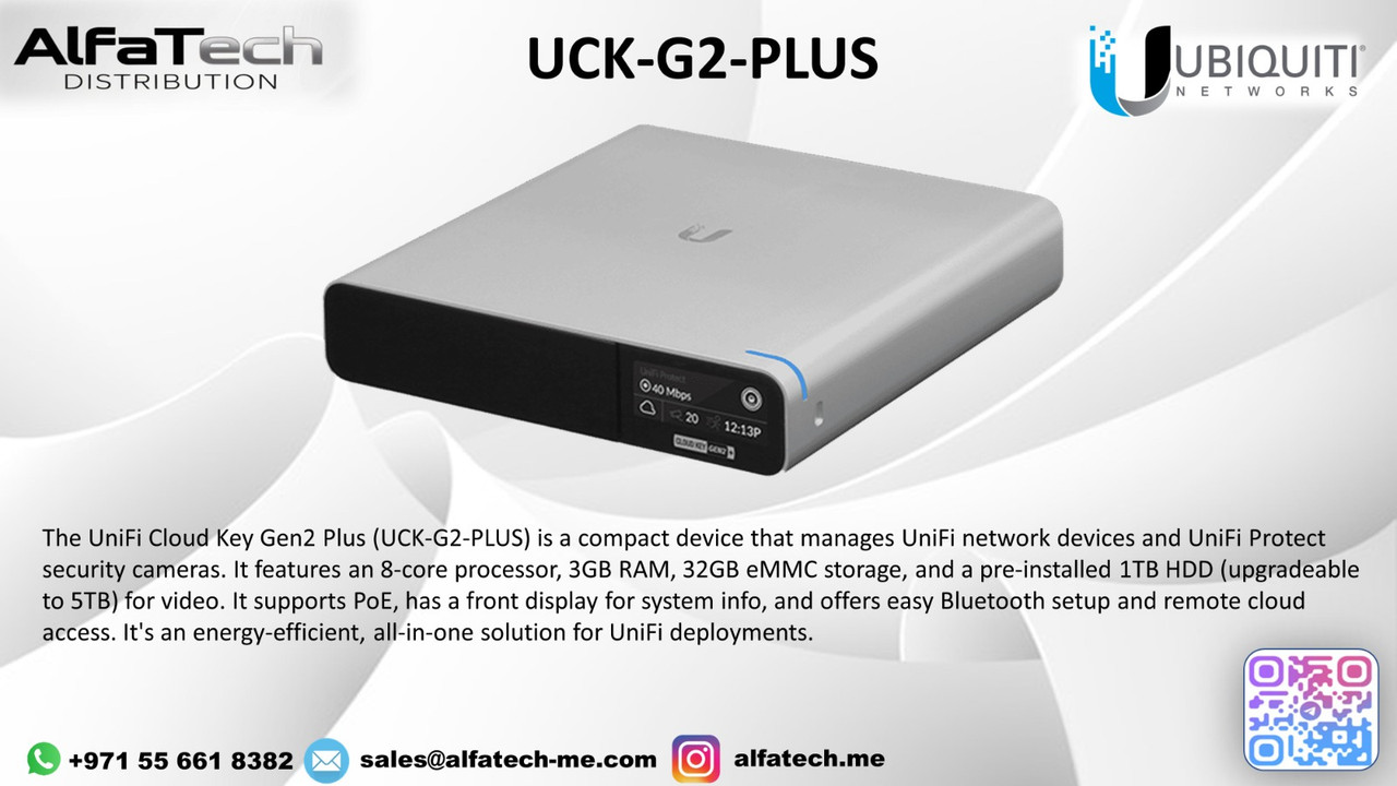 Ubiquiti UCK-G2-PLUS: Streamlined UniFi Management & Protect Recording