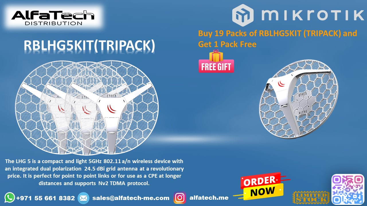 Reliable Long-Distance Wireless Connectivity with RBLHG5KIT (TRIPACK)